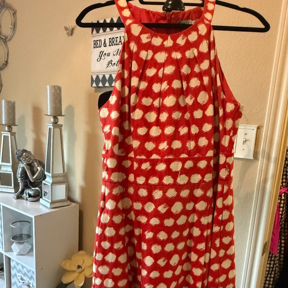 Orange Polka Dot Eliza J Dress